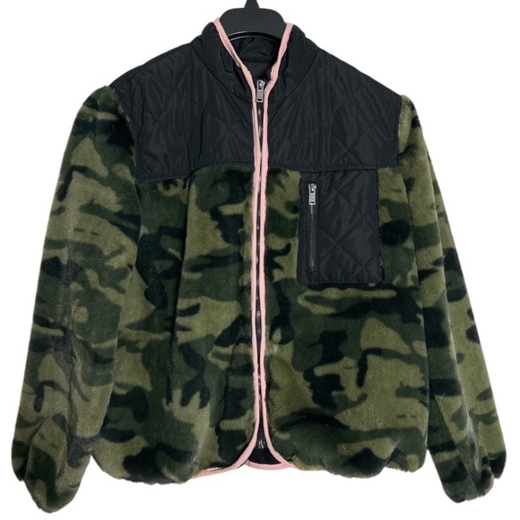 Rails Wesley Green Black Camo Zip Up Jacket Size L - Picture 1 of 12